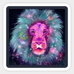 Galaxy Lion Sticker